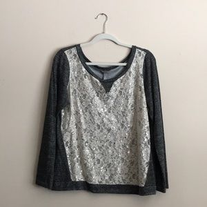 Vanity Lace-Front Sweater